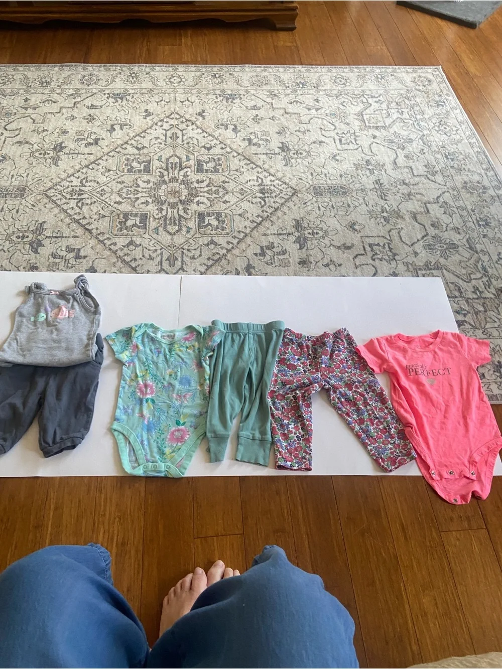 Bundle of Carter's Girls’ 3 Top’s and 3 bottoms that makes 3 complete outfits